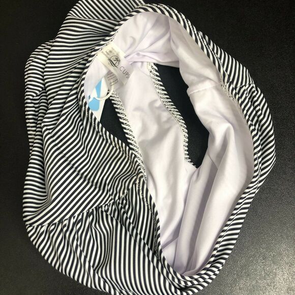 NWT Cupshe Women’s Falbala High Waist Striped Bikini Bottoms Size XS - Picture 8 of 8